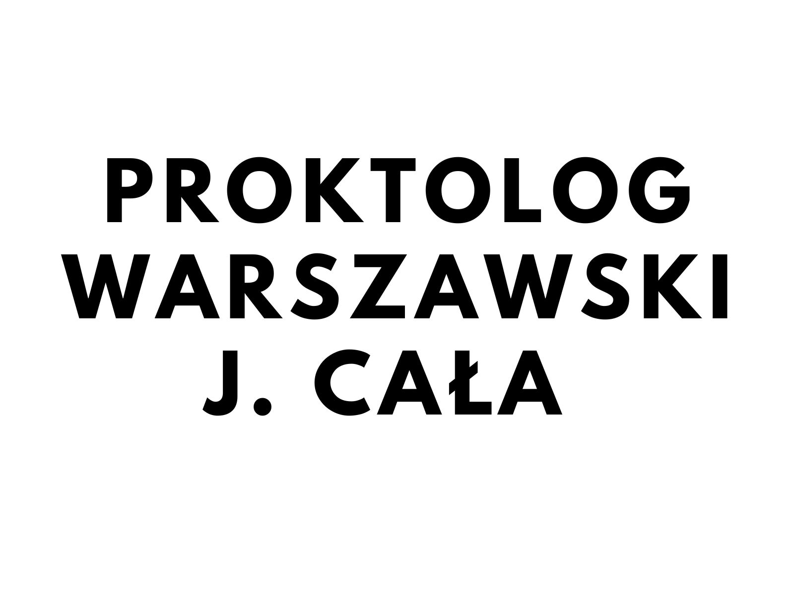 Proktolog Warszawski - Jarosław Cała